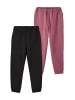 name it Mädchen Jogginghose 2er-Set Basic Sweat Pants NKFSWEAT in Schwarz-Rot