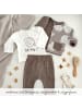 Jacky 3-tlg. Set Strickjacke, Langarmshirt in braun,weiss
