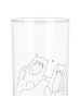 Mr. & Mrs. Panda Wasserglas Otter Hände halten ohne Spruch in Transparent