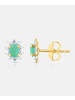 Diamant L'éternel Ohrstecker, mit Smaragd, 375 Gelbgold