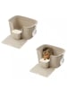 Feandrea 2er-Set: Katzentoilette in Cappuccinobeige - (B)76 x (H)33 x (T)64 cm