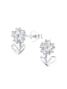 Alexander York Ohrstecker BLUME und BLATT in 925 Sterling Silber, 2-tlg. in silver