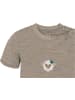 Normani Outdoor Sports 3er Set Unisex Baby Merino Kurzarm-Strampler Kurzarm Body mit Knopf in Blau/Grau/Beige