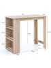 KADIMA DESIGN Stehtisch Profi | Stahl-Design, Storage, 120x107cm in Beige