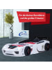 Coemo Autobett VENTO SPORT Kinderbett mit Lattenrost in Weiß