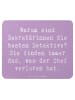 Mr. & Mrs. Panda Mousepad Spruch Sekretärin Detektiv mit Spruch in Lavendeltraum