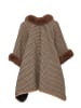 osha Damen Poncho in Braun