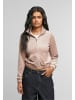 Urban Classics Urban Classics Ladies Short Velvet Track Jacket in duskrose