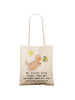 Mr. & Mrs. Panda Tote Bag Volleyball Sprung mit Spruch in Creme
