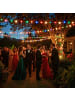 SATISFIRE Garten Party Lichterkette Illu 30 bunte LED Kugellampen 30m schwarz