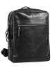 Sansibar Rucksack echt Leder in schwarz