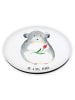 Mr. & Mrs. Panda Rund Magnet Chinchilla Blume ohne Spruch in Weiß