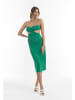 faina Damen Midikleid Mit Cut-Outs in Waldgrün