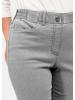 GOLDNER Kurzgröße:  Bequeme Jeansschlupfhose mit Dehnbund in hellgrau