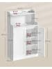 VASAGLE Badschrank in Weiß - (B)60 x (H)100 x (T)30 cm