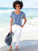 Heine Kurzarmshirt in jeansblau-bleu-bedruckt