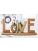 GMD Living Holz Deko "Love" in Natur / Silber