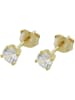 Gallay Ohrstecker Ohrring 4mm Zirkonia 9Kt GOLD in gold