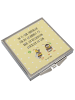 Mr. & Mrs. Panda Handspiegel Hummeln Kleeblatt mit Spruch in Gelb Pastell