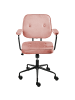 Beliani Bürostuhl PAWNEE in Rosa/Schwarz - (W) 62 x (H) 88 x (L) 43 cm