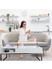 relaxdays Couchtisch in Dunkelbraun - (B)110 x (H)45 x (T)50 cm
