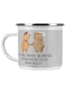 Mr. & Mrs. Panda Campingtasse 2. Hochzeitstag Baumwollhochzeit m... in Heather Grey