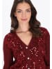 Usha Women Cardigan in burgundy