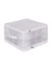 relaxdays Weihnachtskugel-Aufbewahrungsbox in Transparent/ Weiß - (B)36 x (H)18 x (T)36 cm