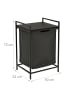 relaxdays Wäschesammler in Schwarz - 65 L