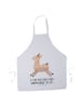 Mr. & Mrs. Panda Schürze Lama Springen mit Spruch in Weiß