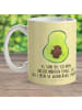 Mr. & Mrs. Panda Kindertasse Avocado Kern mit Spruch in Gelb Pastell