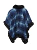 Usha Women Poncho in Blau Mehrfarbig