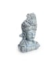 relaxdays Buddha-Büste in Hellgrau - 44 cm