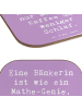 Mr. & Mrs. Panda gläseruntersetzer Spruch Bänkerin Genie mit Spruch in Lavendeltraum