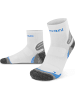 normani 3 Paar Kurzschaft-Sportsocken mit verstärkter Sohle in Weiß/Blau