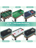 COSTWAY 10 in 1 Multi Spieltisch Tischkicker in Braun