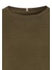 Camel Active Rundhalspullover aus Feinstrick in Dunkel khaki