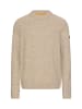 Camel Active Strickpullover aus Merinowollgemisch in Beige-Braun