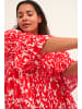 KAFFE curve Kleid KCella A-shape in Red Flower Print