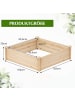 COSTWAY Blumenkasten Hochbeet Holz in Hellbraun