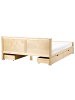 Beliani Doppelbett DAUPHIN in Braun - (W) 189 x (H) 82 x (L) 206 cm