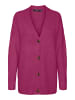 Vero Moda Lange Strickjacke Oversize Cardigan VMLEFILE in Pink