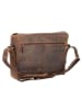 Pride and Soul Ben Umhängetasche Leder 33 cm Laptopfach braun