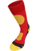normani 3 Paar Sportsocken mit Schienbein- und Fußrückenpolster in Rot/Gelb