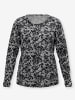 Sieh an! Langarm-Shirt in schwarz-ecru-bedruckt