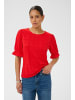 Kaffe Kurzarm-Bluse KAlea Tight fit in High Risk Red
