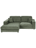 Beliani Ecksofa LOFOTEN in Grün/Schwarz - (W) 250 x (H) 84 x (L) 185 cm rechtsseitig