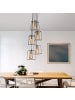ZMH Pendelleuchte 5-flammige E27 in Schwarz mit Metall