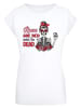 F4NT4STIC Extended Shoulder T-Shirt Anti Valentinstag Roses are red in weiß