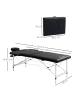 HOMCOM Massageliege-210L x 90B x 59-84H cm-Schwarz